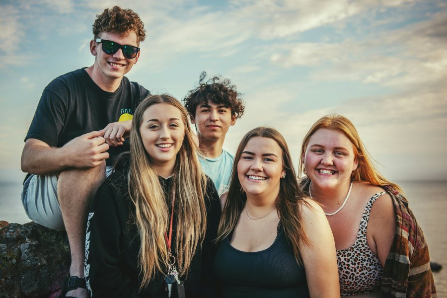 Group of smiling people